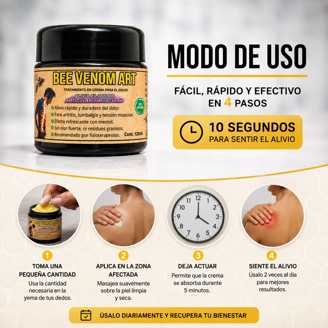 Alivia el dolor en minutos